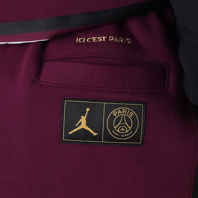женские фиолетовые брюки Jordan Paris Saint-Germain Fleece Pants CU5299-610 - цена, описание, фото 7